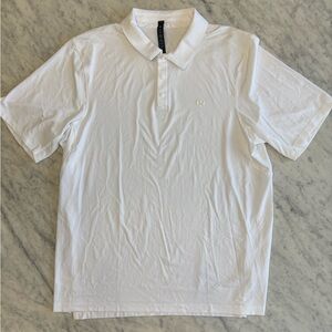 Lululemon Men’s White Golf Polo Shirt- Size XL